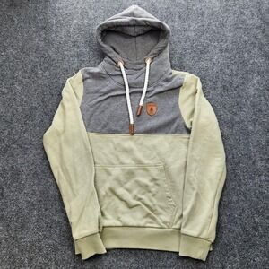 Wanakome Hoodie Mens Small Gray Green Adventure Canada Pullover Patch‎ Casual